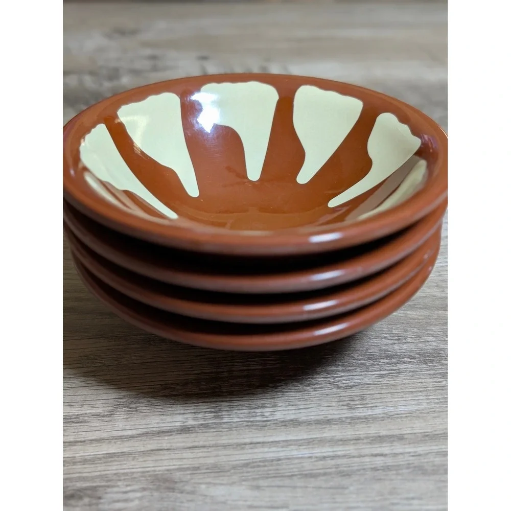 Mezze & Appetizer‎ Melamine Bowls Set of 5 Abstract Brown Cream Saudi Arabia